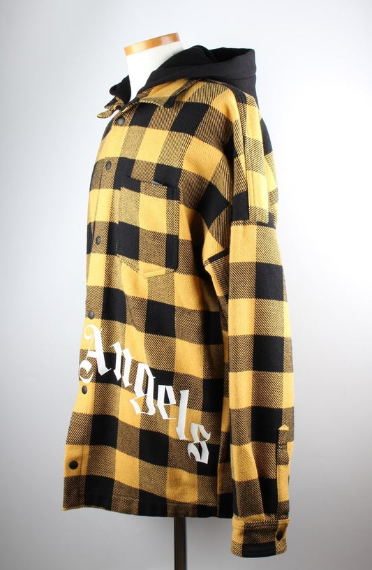 Palm Angels Checked Hooded Shirt 46 71391120