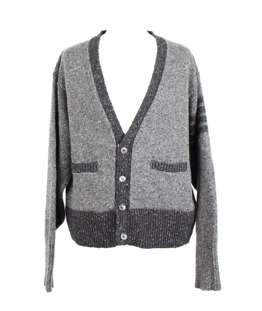 Thom Browne Mohair Tweed Wool Cardigan A01234 71619790