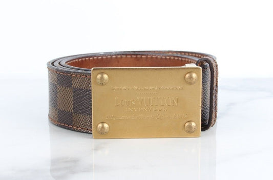Louis Vuitton Damier Gold Hardware Men's Belt 95/38 71903597
