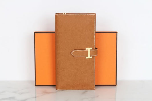 Hermes Bearn Long Wallet Gold Plated 71905121
