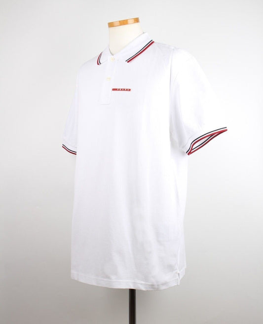 Prada Pique Short-Sleeve T-Shirt White 105 71913262