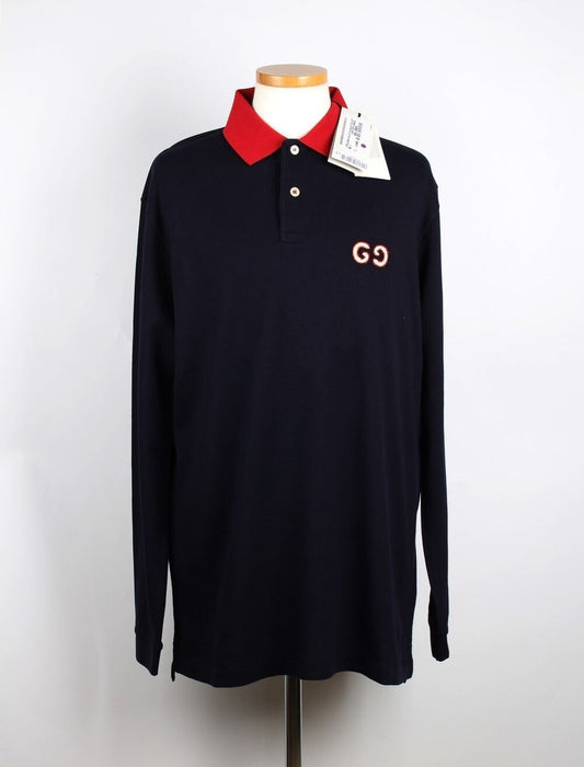 Gucci GG Logo Long Sleeve Polo L 71916915