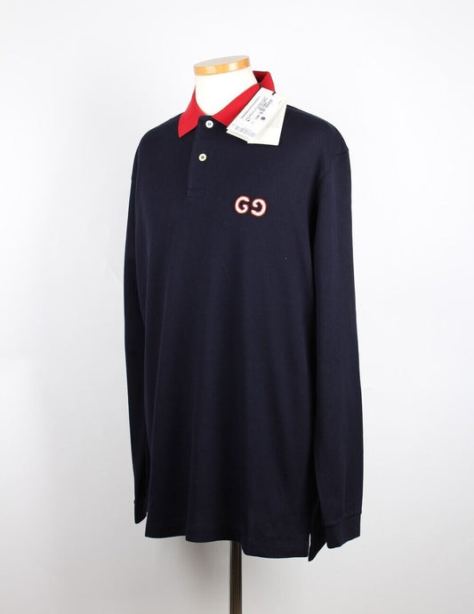 Gucci GG Logo Long Sleeve Polo L 71916915