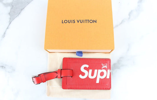 Louis Vuitton X Supreme Limited Edition Name Tag 72383497