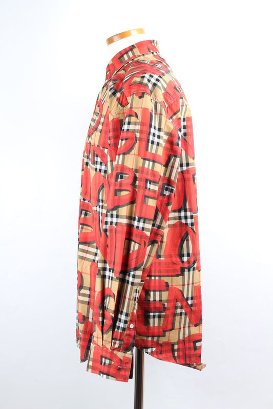 Burberry Graffiti Check Shirt M 72414708