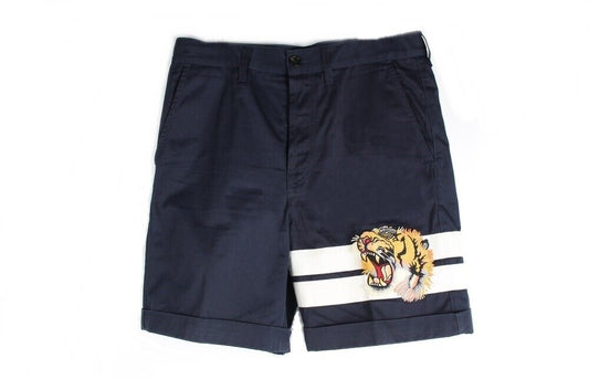 กางเกงขาสั้น Gucci Tiger Patch - สีกรมท่า (ไซส์ 32) SKU