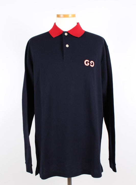 Gucci Long Sleeve Polo Shirt L 12345 73377105