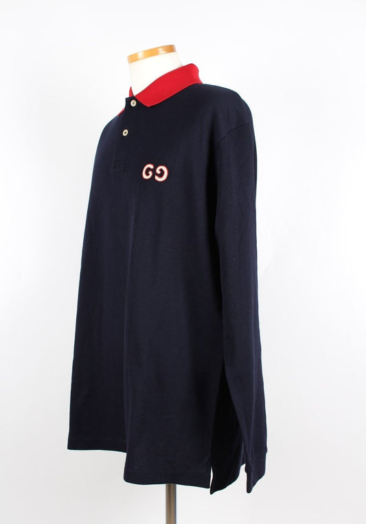 Gucci Long Sleeve Polo Shirt L 12345 73377105