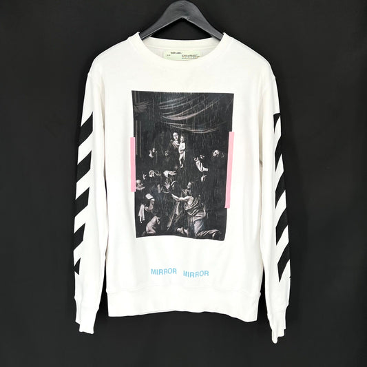 Off White White Collar Bar Man-to-Man Top 70376809