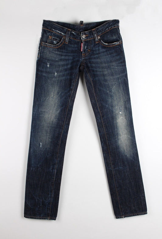 Dsquared2 กางเกงยีนส์ลายโลโก้ Red Patch ไซส์ 38 SKU123456