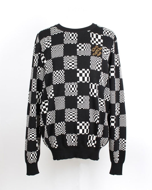 Louis Vuitton Distorted Damier Crewneck Knit 12345 73496965