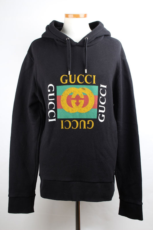 Gucci Vintage Square Logo Hoodie T-Shirt S 12345 74271009