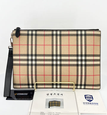 กระเป๋าคลัตช์ Burberry Check สำหรับคุณผู้ชาย รหัสสินค้า: OS