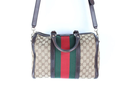 Gucci Triple Stripe Jacquard Boston Bag 76298272