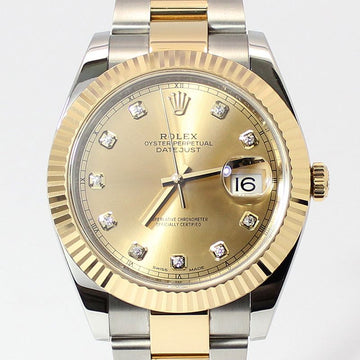 Rolex Datejust 41MM Champagne 10P Diamond Combo Watch 126333 76942692