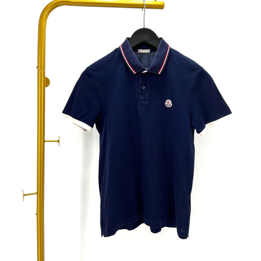 Moncler Short Sleeve Polo Shirt Navy 60402627