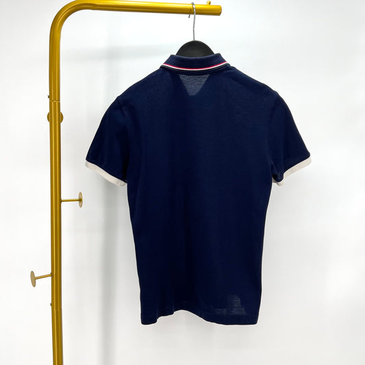 Moncler Short Sleeve Polo Shirt Navy 60402627