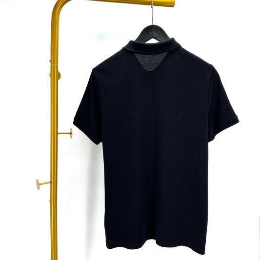 Moncler Big Logo Short Sleeve Polo Shirt Black 1 77594412