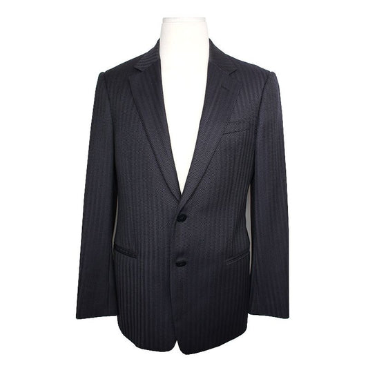 Armani Collezioni Armani Collegioni Charcoal Gray Herringbone Men's Jacket 100 78179439