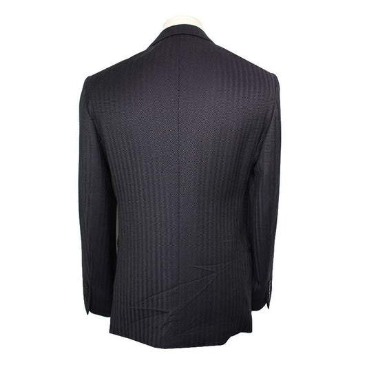 Armani Collezioni Armani Collegioni Charcoal Gray Herringbone Men's Jacket 100 78179439