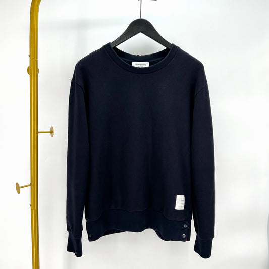 Thom Browne White Three Line Sweatshirt Navy 4 79548234
