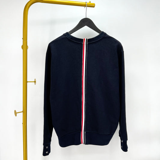 Thom Browne White Three Line Sweatshirt Navy 4 79548234