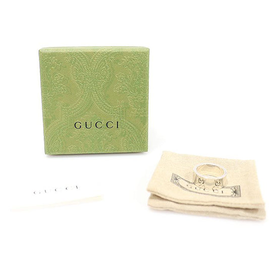 Gucci 925 Sterling Silver 9MM Ghost Ring 22 79612950