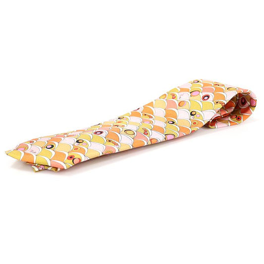 Emilio Pucci Brown Multi-Color Pattern Silk Tie P7018 M35144ETC 79621046