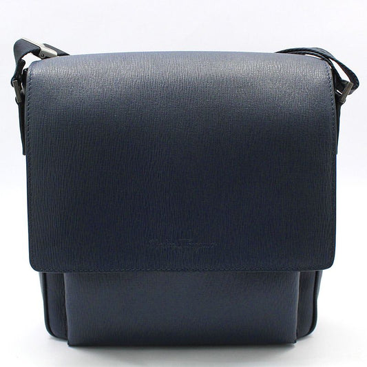 Salvatore Ferragamo Navy Leather Messenger Crossbody Bag 24-9033 84102682