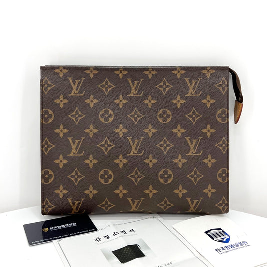 Louis Vuitton Monogram Porchette Toilet Clutch Bag 26 (M47542) 85302749