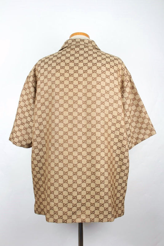 Gucci GG Canvas Short Sleeve Shirt Jacket 48 87245942