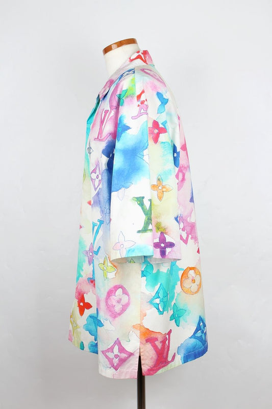 Louis Vuitton Monogram Watercolor Hawaiian Shirt XXL 12345 87955612