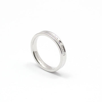 Tiffany & Co 18K White Gold 2P Diamond TCO 1837 Narrow Ring Size 21 88899976