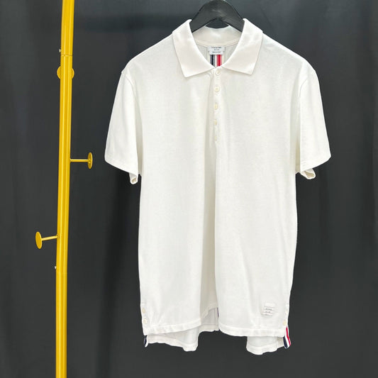 Thom Browne Short-Sleeved Polo Shirt White 5 90832030