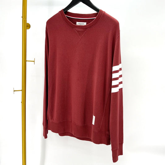 Thom Browne Burgundy Diagonal Patch Sweatshirt 92636207