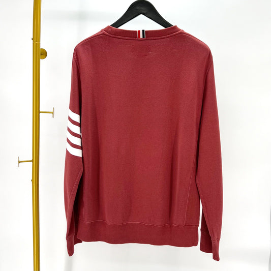 Thom Browne Burgundy Diagonal Patch Sweatshirt 92636207