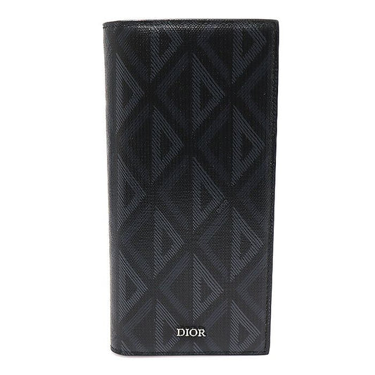 Dior Black CD Diamond Canvas Vertical Wallet 2ESBC002DCO_H43E 93301438