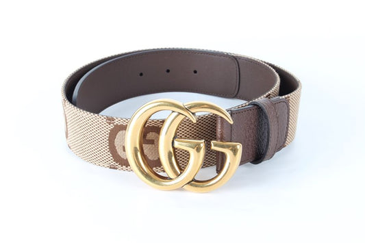 Gucci Jumbo GG Logo Gold Plated Belt 40MM 80(26-30) 96067001