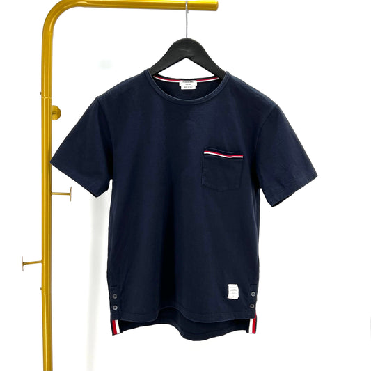 Thom Browne Pocket Short-Sleeve T-Shirt Navy 2 96309362