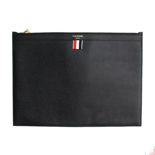 Thom Browne Black Leather Clutch Bag 12345 100791331