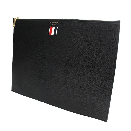 Thom Browne Black Leather Clutch Bag 12345 100791331