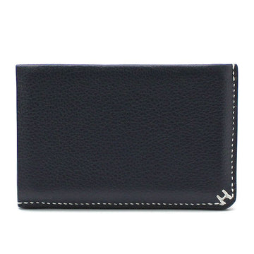 Hermes Hermès Evercolor Blue Nuit H Sellier 3CC Card Wallet 12345 101426380