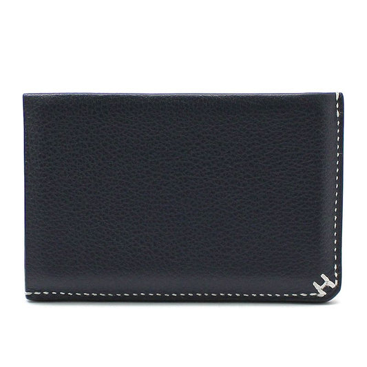 Hermes Hermès Evercolor Blue Nuit H Sellier 3CC Card Wallet 12345 101426380