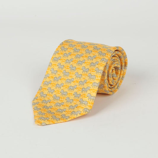 Hermes Zebra Pattern Tie 102227454