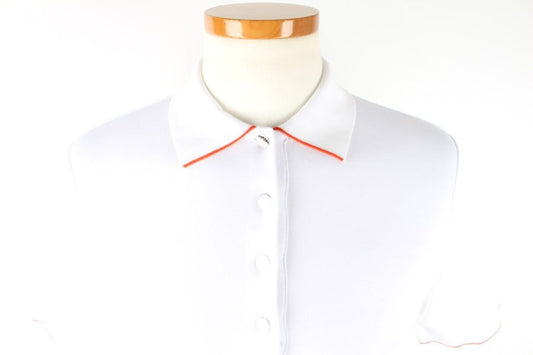 Hermes Silver-Trimmed Celine PK Short Sleeve Polo Shirt L 103655216