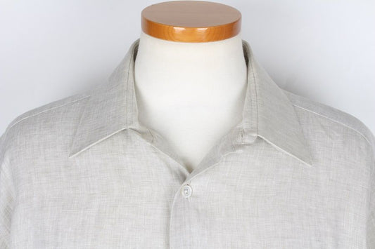 Hermes H Pocket Linen Long Sleeve Shirt XXL 110 103867580