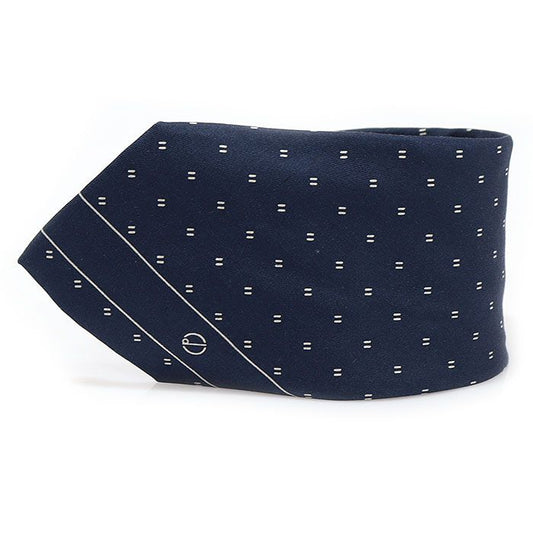 Dunhill 100% Silk Navy White Pattern Tie CO14754DH 103868974