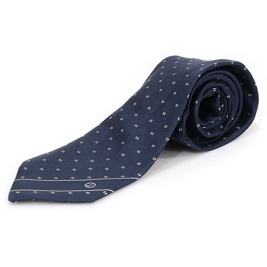 Dunhill 100% Silk Navy White Pattern Tie CO14754DH 103868974