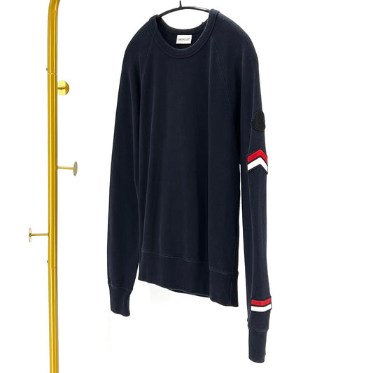 Moncler Logo Patch Cotton Sweatshirt Navy - SKU12345 105621898