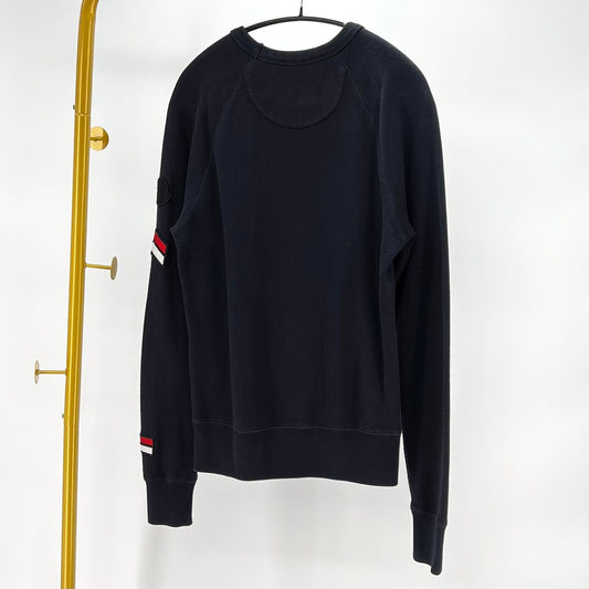 Moncler Logo Patch Cotton Sweatshirt Navy - SKU12345 105621898